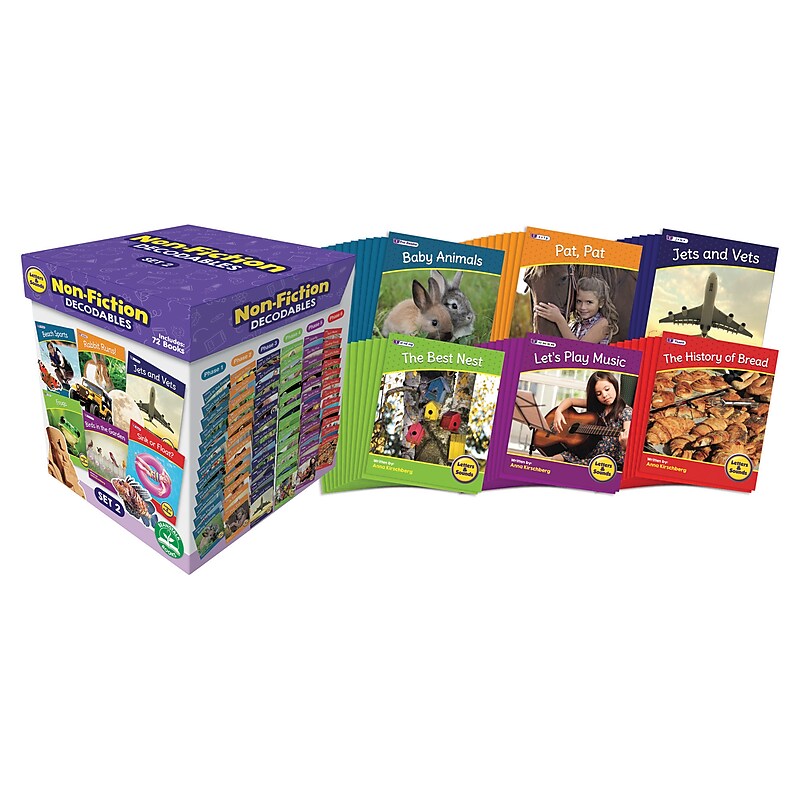 Junior Learning® Letters & Sounds, Non-Fiction, Decodables Boxed Set, Set 2, 72 Titles image 1