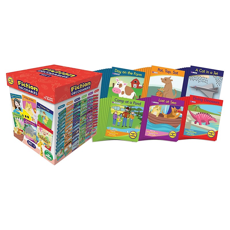 Junior Learning® Letters & Sounds Fiction Decodables Boxed Set, Set 1, 12 Books image 1