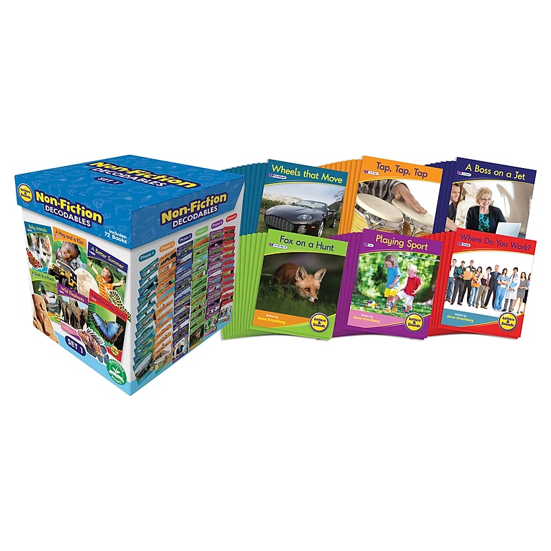Junior Learning® Letters & Sounds Non-Fiction Decodables Boxed Set, Set 1, 12 Books image 1