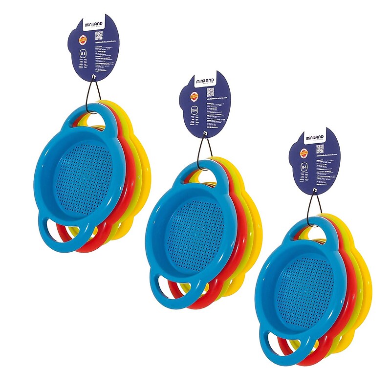 Miniland Educational Corporation Sieves, Assorted Colors, 4/Pack, 3 Packs/Bundle (MLE29040-3) image 1
