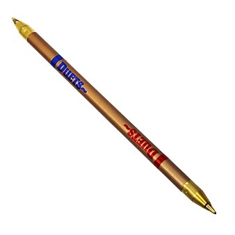 Musgrave Pencil Ballpoint Pen, Twin Tip Point, Red and Blue Ink, Pack of 24 (MUSDBUR-24)