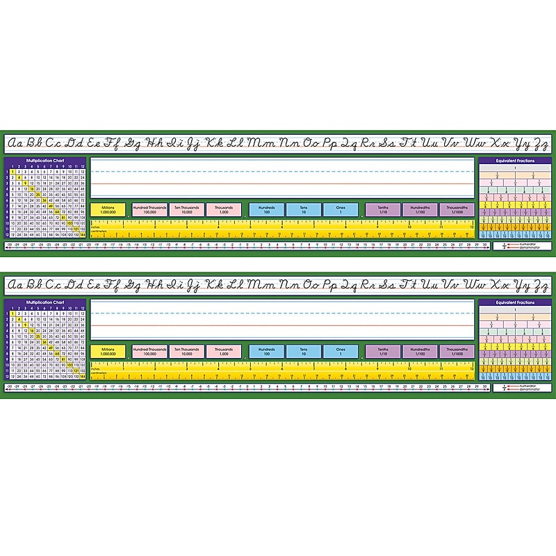 Self-Adhesive Intermediate Contemporary Cursive Desk Plates, 17.5" x 4", 36 Per Pack, 2 Packs (NST9043-2) image 1