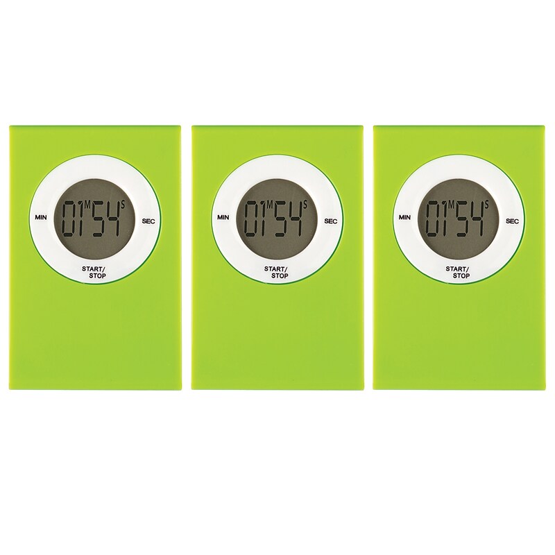 Teacher Created Resources Magnetic Digital Timer, Lime, Pack of 3 (TCR20718-3) image 1