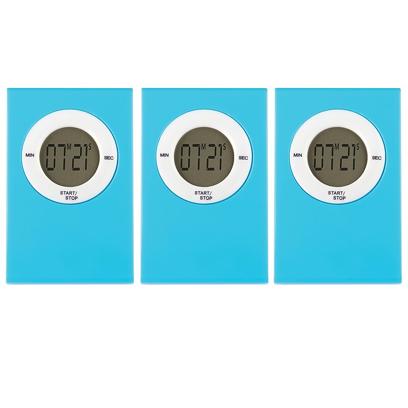 Teacher Created Resources Magnetic Digital Timer, Aqua, 3/Bundle (TCR20719-3) image 1