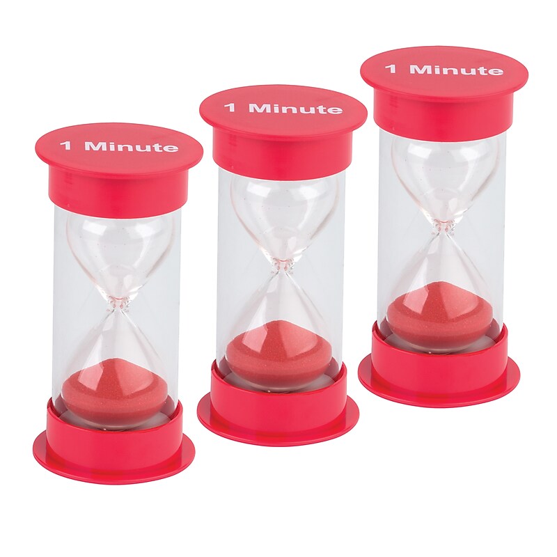 Teacher Created Resources Sand Timer, Medium, 1 Minute, Pack of 3 (TCR20756-3) image 1