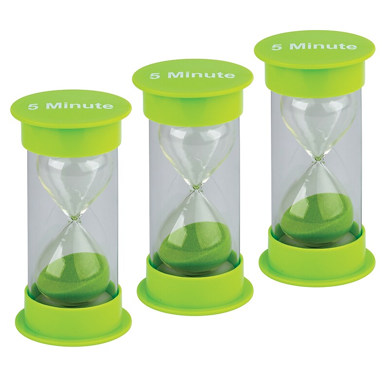 Teacher Created Resources 5 Minute Sand Timer, Medium, Pack of 3 (TCR20761-3) image 1