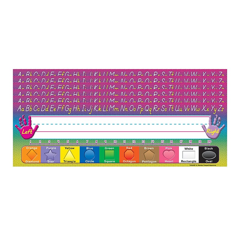 Teacher Created Resources Modern Printing Flat Nameplates, 3.5" x 11.5", 36 Per Pack, 6 Packs (TCR4307-6) image 1