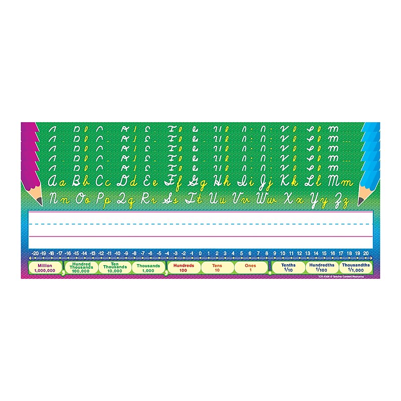 Teacher Created Resources Cursive Writing Nameplates, 3.5" x 11.5", 36 Per Pack, 6 Packs (TCR4308-6) image 1