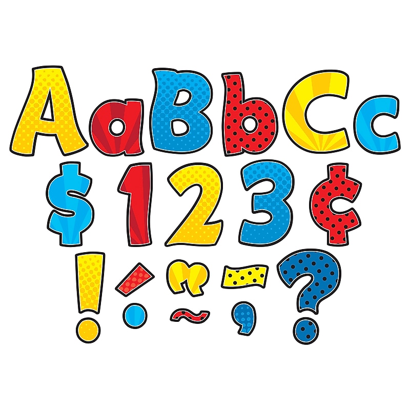 Teacher Created Resources 4" Funtastic Font Letters Combo Pack, Superhero, 208 Pieces/Pack, 3 Packs (TCR5845-3) image 1
