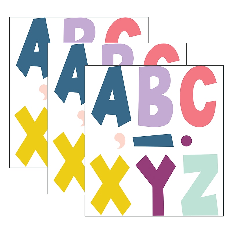 Teacher Created Resources® Oh Happy Day 7" Fun Font Letters, Assorted Colors, 120 Per Pack, 3 Packs (TCR70100-3) image 1