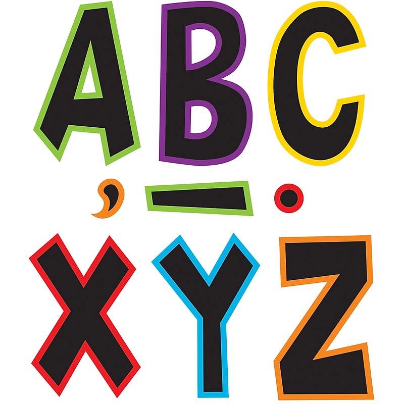 Teacher Created Resources 7" Fun Font Letters, Electric Bright Colors, 120 Pieces/Pack, 3 Packs (TCR77282-3) image 1