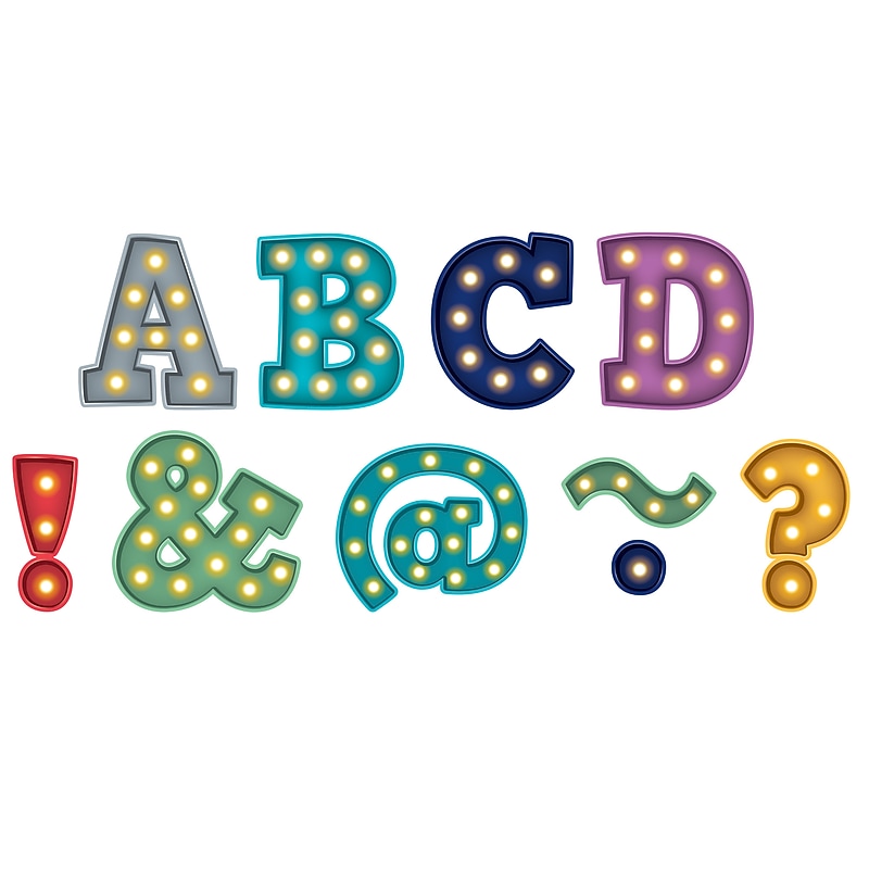 Teacher Created Resources 2" Magnetic Bold Letters, Multicolor Marquee, 70 Pieces/Pack, 3 Packs (TCR77300-3) image 1