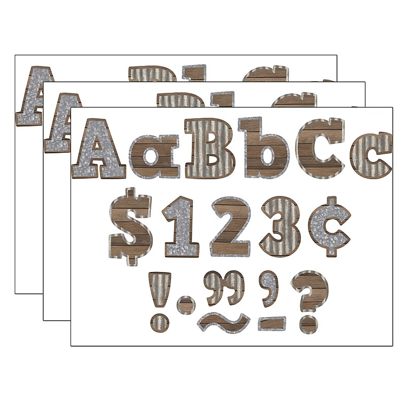 Teacher Created Resources 4" Bold Block Letters Combo Pack, Home Sweet Classroom, 230 Characters/Pack, 3 Packs (TCR8826-3) image 1