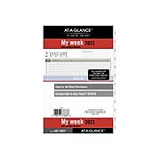 2023 AT-A-GLANCE My Week 8.5" x 5.5" Weekly & Monthly Planner Refill, White/Brown (481-285Y-23)
