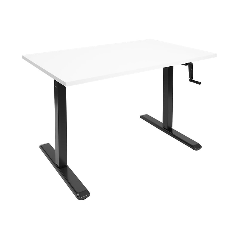 Mount-It! 48"W Manual Adjustable Standing Desk, White/Black (MI-18069) image 1