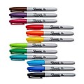 Sharpie Permanent Marker, Fine Tip, Assorted, Dozen (30075)