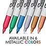 Sharpie Permanent Markers, Fine Tip, Assorted Metallic, 3/Pack (1823815)~#|#~sp161466768_sc7