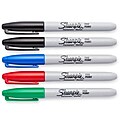 Sharpie Permanent Markers, Fine Tip, Assorted, 5/Pack (30653)