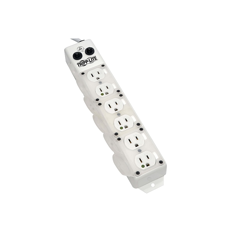 Tripp Lite Safe IT 6 Outlet Power Strip, 15', White (PS-615-HG-OEMRA) image 1