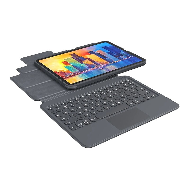 ZAGG Pro Keys Polycarbonate Keyboard Case & Folio for 10.2" iPad, Gray (103407640) image 1