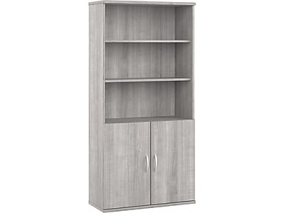 Bush Business Furniture Studio A 73"H 5-Shelf Bookcase with Adjustable Shelves, Platinum Gray Laminated Wood (STA010PG)