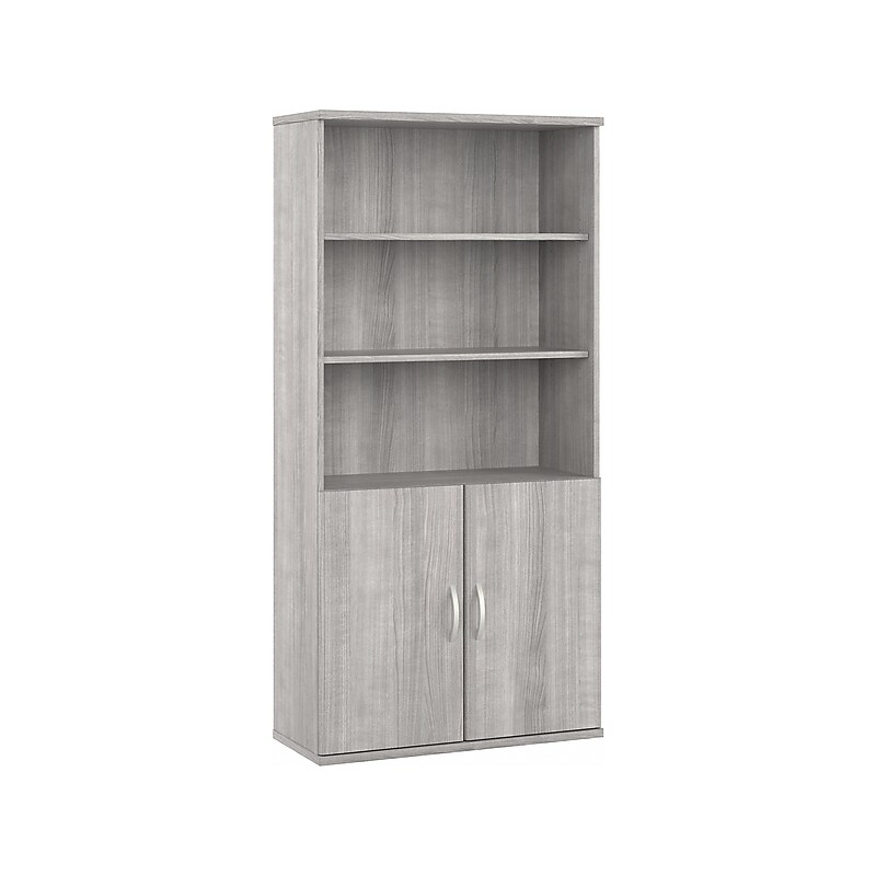 Bush Business Furniture Studio A 73"H 5-Shelf Bookcase with Adjustable Shelves, Platinum Gray Laminated Wood (STA010PG) image 1