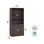 Bush Business Furniture Studio A 73"H 5-Shelf Bookcase with Adjustable Shelves, Storm Gray Laminated Wood (STA010SG)~#|#~sp161613284_sc7