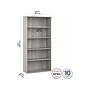 Bush Business Furniture Studio A 73"H 5-Shelf Bookcase with Adjustable Shelves, Platinum Gray Laminated Wood (SDB7236PG-Z)~#|#~sp161613380_sc7