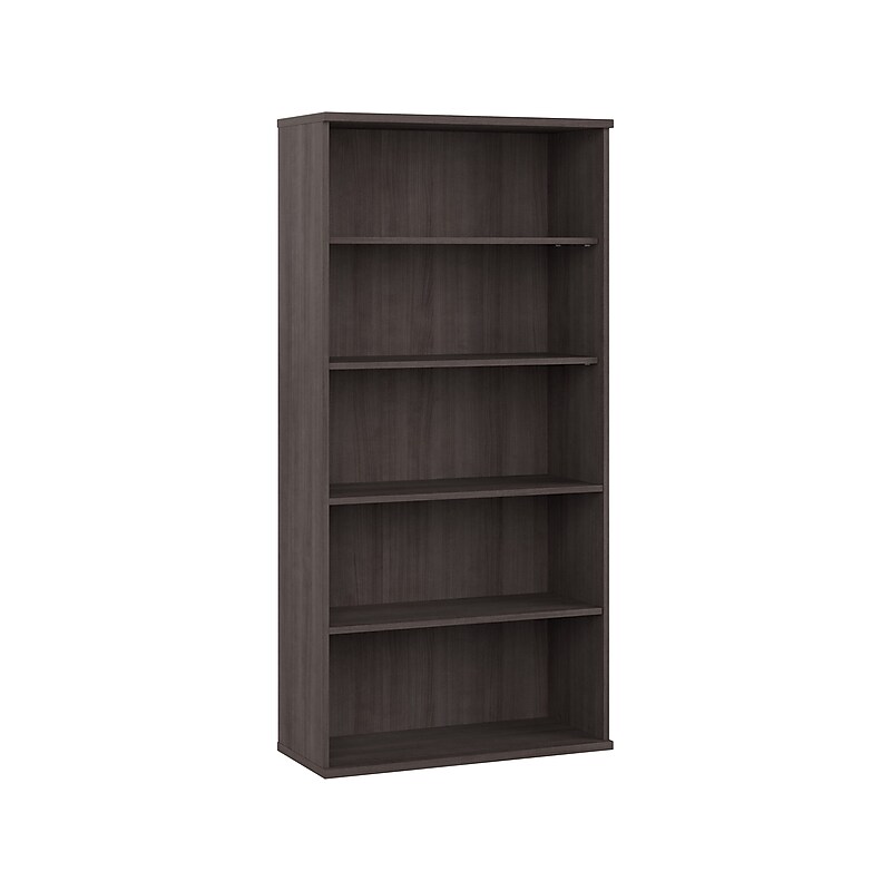 Bush Business Furniture Studio A 73"H 5-Shelf Bookcase with Adjustable Shelves, Storm Gray Laminated Wood (SDB7236SG-Z) image 1