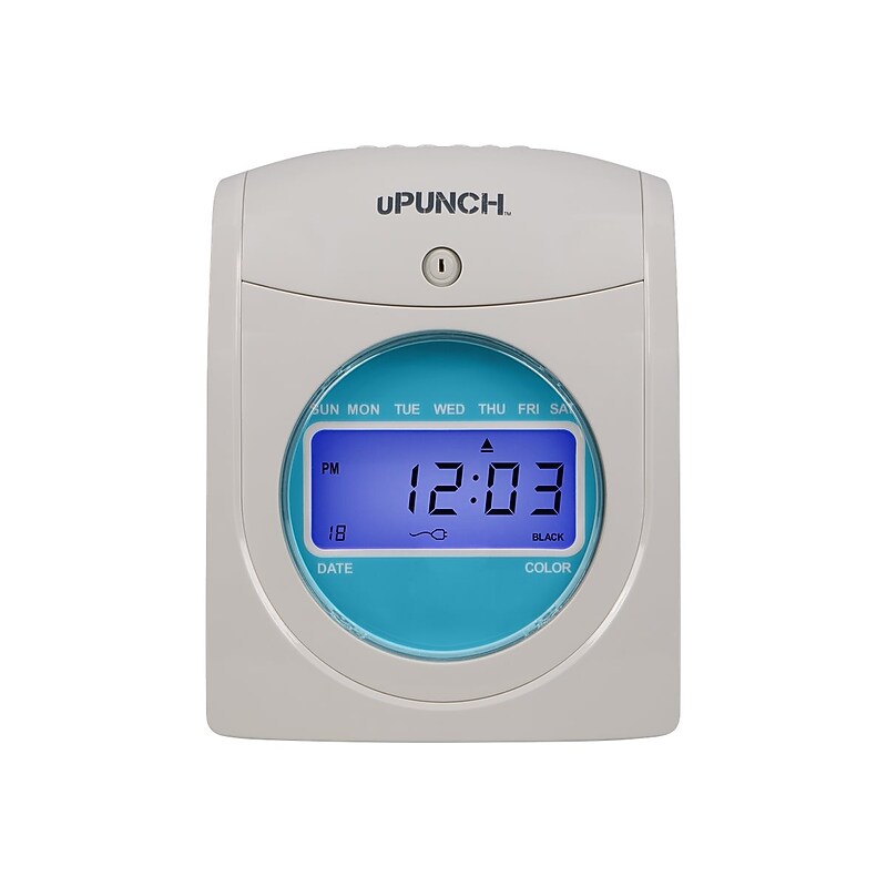 uPunch Auto-Align Digital Time Clock Bundle, White (SB1200) image 1