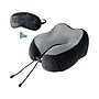 Cloudz Polyester Travel Pillow with Mask and Earplugs, Black (PIL-966242)~#|#~sp161757527_sc7