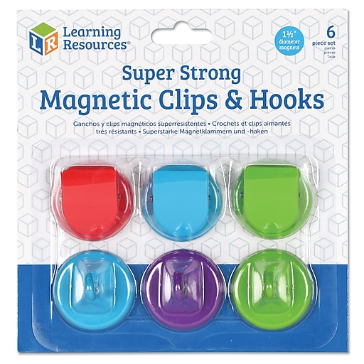 1.50" Diameter50 Sheet Learning Resources Super Strong Magnetic Clips Set 