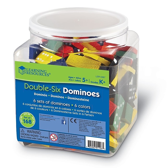 Learning Resources Double-six Dominoes In Bucket (LER0287) | Staples