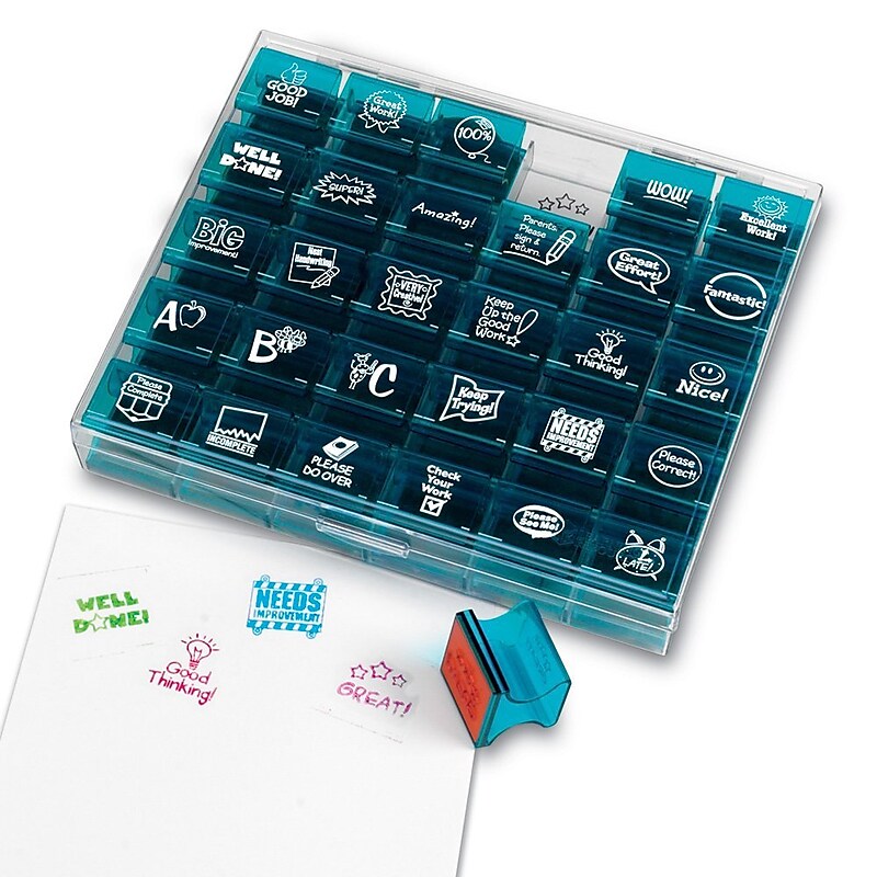Learning Resources Jumbo Illustrated Teacher Stamps, 1.5" x 1.5", 30/Set (LER0678) image 1