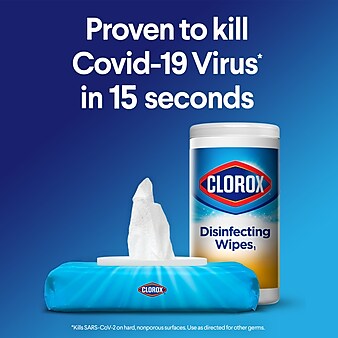 Clorox Disinfecting Wipes Value Pack, Fresh Scent and Crisp Lemon Scent, 35 Wipes/Canister, 3/Pack (CLO 30112)