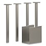 HON® Coze Table Legs, 5.75 x 28, Silver, 4/Pack~#|#~sp161842231_sc7