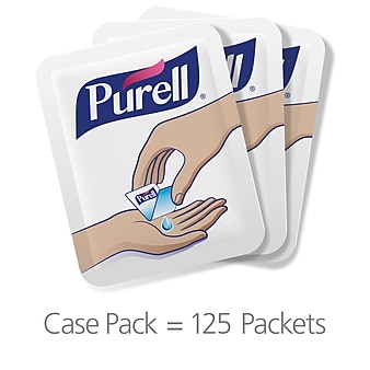 PURELL SINGLES® Advanced Hand Sanitizer Single-Use Packets, 125/Box (9630-12-125CTNS)