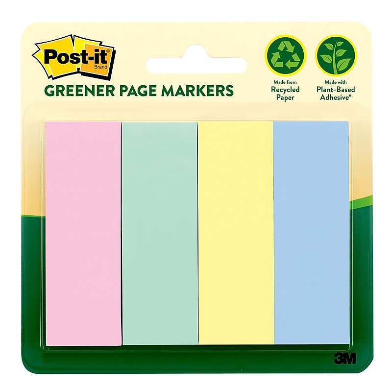 Post-it Sweet Sprinkles Page Markers, 1" x 3", Assorted Colors, 200 Flags/Pack (6714RPA) image 1