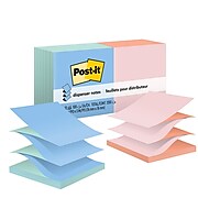 Post-it® Pop-up Notes, 3" x 3", Beachside Café Collection, 100 Sheets/Pad, 12 Pads/Pack (R330-U-ALT)