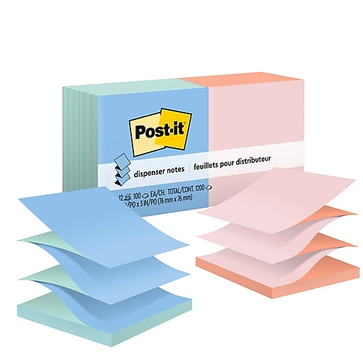 Details about   Post-it Original Pop-up Notes 100 Sheets/Pad 3"x3" 12PD/PK YW R330YWPK