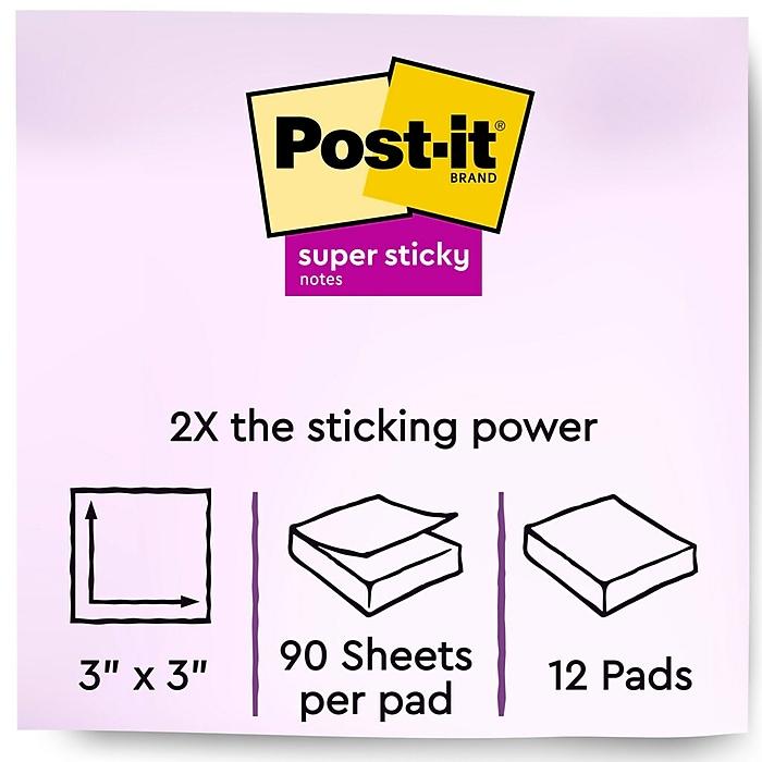 Post-it Super Sticky Recycled Notes - Oasis Color Collection - 1080 - 3 Post-it Super Sticky Recycled Notes - Oasis Color Collection - 1080 - 3
