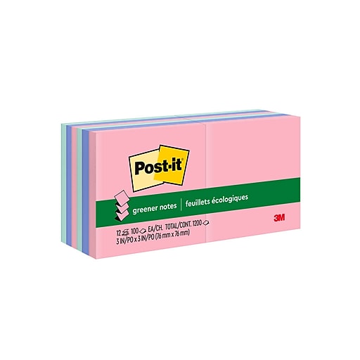 Details about   Post-it Original Pop-up Notes 100 Sheets/Pad 3"x3" 12PD/PK YW R330YWPK