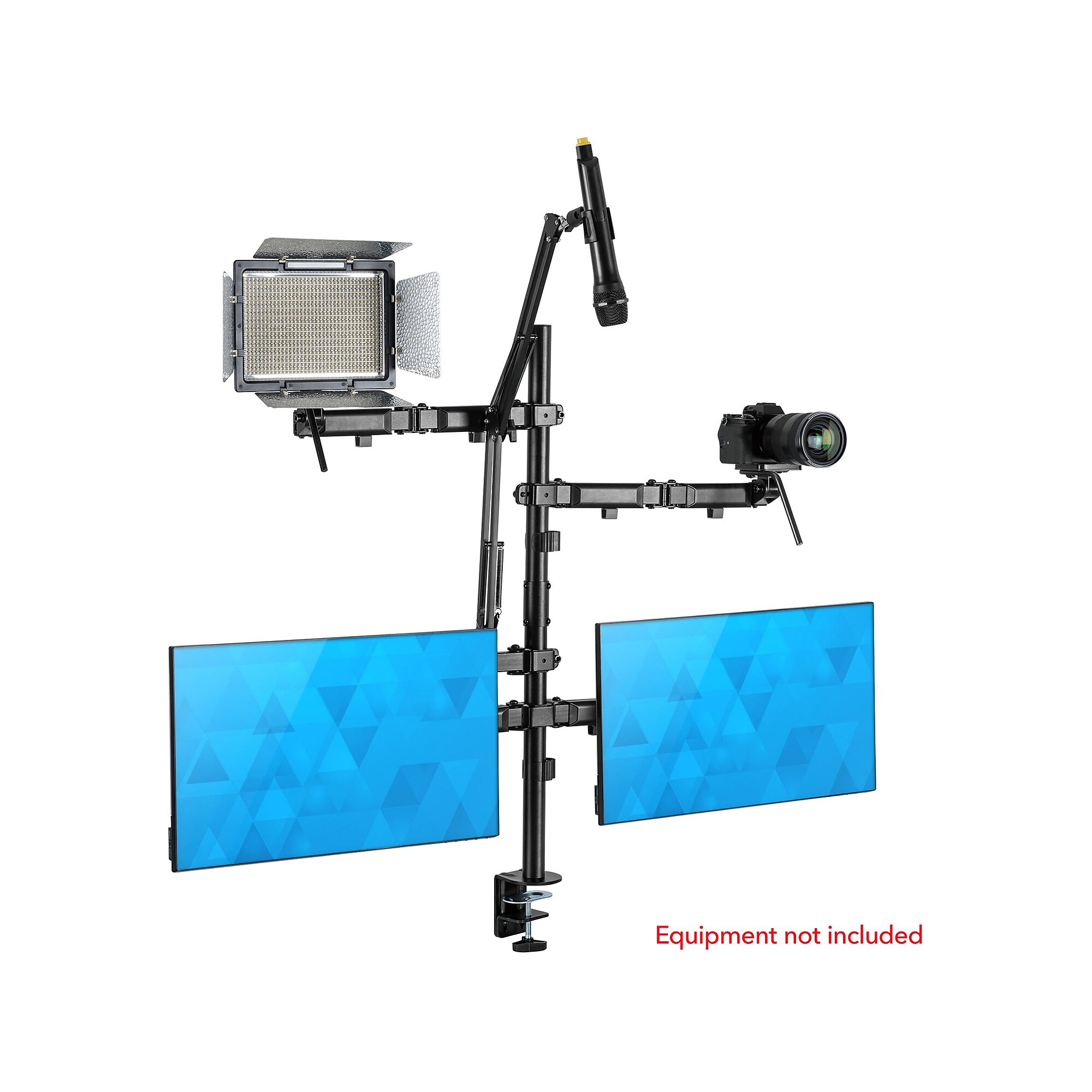 Mount-It! All-in-One Adjustable Studio Camera Setup Dual Mount, Up to 32″, Black (MI-482) Sansujyuku sansujyuku.com