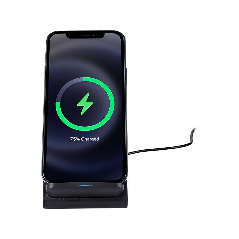 Gomovi by Vivitar Wireless Charging Stand for Qi Enabled Devices, Black (VM30090NBKT3512) image 1