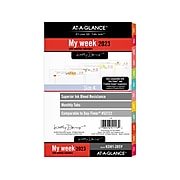 2023 AT-A-GLANCE My Week 8.5" x 5.5" Weekly & Monthly Planner Refill, Multicolor (KD81-285Y-23)