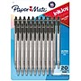 Paper Mate InkJoy 100 RT Retractable Ballpoint Pen, Medium Point, Black Ink, 20/Pack (1951395)~#|#~sp162554037_sc7