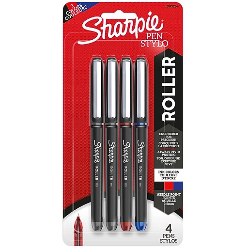 Sharpie Rollerball Pen, Needle Point Precision Pen, Assorted Color Ink