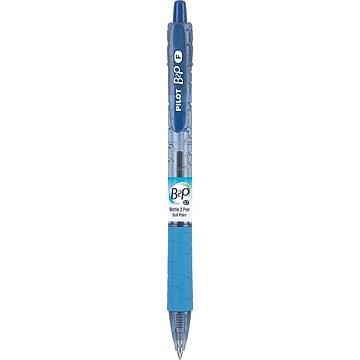 Pilot B2P Bottle 2 Pen Retractable Ballpoint Pens, Fine Point, Blue Ink, Dozen (34601)