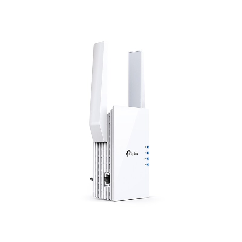 TP-LINK AX1800 RE605X Dual Band 2.4/5GHz Wireless and Ethernet Extender, Wall-Plug, White (RE605X) image 1