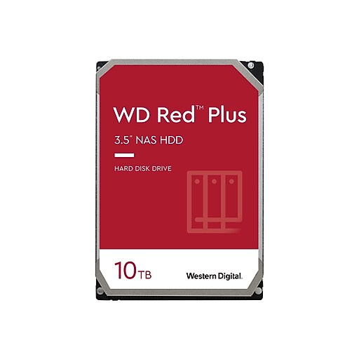 Western Digital Red Plus WD101EFBX 10TB SATA Internal Hard Drive Staples